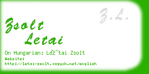 zsolt letai business card